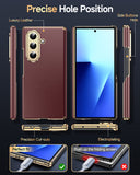 LeYi for Samsung Galaxy Z Fold 7 Case with High Classy Luxury Leather