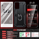 LeYi for Motorola Moto G Play 2024 Case, Motorola G Play 2024 Phone Case with Glass Screen Protector Replacement, Military-Grade Shockproof Magnetic Ring Stand Cell Android Case Cover