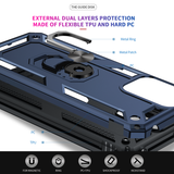 LeYi for Moto G Play 2024 Phone Case, Moto G Play 2024 Phone Case with Glass Screen Protector Replacement, Military-Grade Shockproof Magnetic Ring Stand Cell Android Case Cover