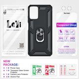 LeYi for Motorola Moto G Power 2024 Case, Motorola G Power 2024 Phone Case with Glass Screen Protector Replacement, Military-Grade Shockproof Magnetic Ring Stand Cell Android Case Cover