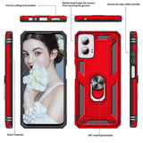 LeYi for Motorola Moto G Power 2024 Case, Motorola G Power 2024 Phone Case with Glass Screen Protector Replacement, Military-Grade Shockproof Magnetic Ring Stand Cell Android Case Cover