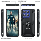LeYi for Motorola Moto G Stylus 5G 2025 Case, Motorola G Stylus 5G 2025 Phone Case with Glass Screen Protector Replacement, Military-Grade Shockproof Magnetic Ring Stand Cell Android Case Cover