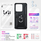 LeYi for Motorola Moto G Stylus 5G 2025 Case, Motorola G Stylus 5G 2025 Phone Case with Glass Screen Protector Replacement, Military-Grade Shockproof Magnetic Ring Stand Cell Android Case Cover