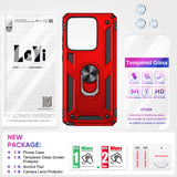 LeYi for Motorola Moto G Stylus 5G 2025 Case, Motorola G Stylus 5G 2025 Phone Case with Glass Screen Protector Replacement, Military-Grade Shockproof Magnetic Ring Stand Cell Android Case Cover