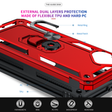 LeYi for Samsung Galaxy A06 Case with Glass Screen Protector Replacement, Military-Grade Shockproof Magnetic Ring Stand Cell Android Case Cover