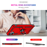 LeYi for Samsung Galaxy A06 Case with Glass Screen Protector Replacement, Military-Grade Shockproof Magnetic Ring Stand Cell Android Case Cover