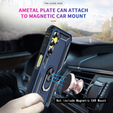 LeYi for Samsung Galaxy A25 5G Case with Glass Screen Protector Replacement, Military-Grade Shockproof Magnetic Ring Stand Cell Android Case Cover