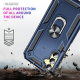 LeYi for Samsung Galaxy A25 5G Case with Glass Screen Protector Replacement, Military-Grade Shockproof Magnetic Ring Stand Cell Android Case Cover