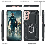 LeYi for Samsung Galaxy S21 Phone Case, Samsung S21 Phone Case, Military-Grade Shockproof Magnetic Ring Stand Cell Android Case Cover