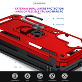 LeYi for Samsung Galaxy S24 FE Case with Glass Screen Protector Replacement, Military-Grade Shockproof Magnetic Ring Stand Cell Android Case Cover