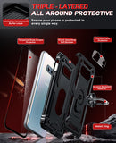 LeYi for Samsung Galaxy S10E Phone Case, Samsung S10E Phone Case with Screen Protector Replacement, Military-Grade Shockproof Magnetic Ring Stand Cell Android Case Cover