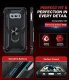 LeYi for Samsung Galaxy S10E Phone Case, Samsung S10E Phone Case with Screen Protector Replacement, Military-Grade Shockproof Magnetic Ring Stand Cell Android Case Cover