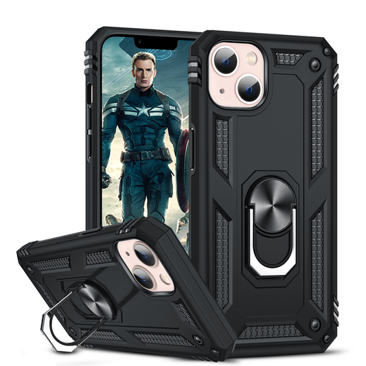 LeYi for iphone 13 Phone Case, Military-Grade Shockproof Magnetic Ring Stand Cell Android Case Cover