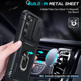 LeYi for Samsung Galaxy S23-FE Case: Galaxy S23 FE Screen Protector X 2 & Rotatable Ring Holder Kickstand, Slide Camera Cover