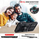 LeYi for Samsung Galaxy S23-FE Case: Galaxy S23 FE Screen Protector X 2 & Rotatable Ring Holder Kickstand, Slide Camera Cover