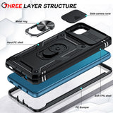 LeYi Samsung Galaxy A12 Phone Case: Screen Protector X 2 with Slide Camera Cover, 360 Full Body Military-Grade Cover with Kickstand