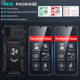 LeYi Samsung Galaxy A12 Phone Case: Screen Protector X 2 with Slide Camera Cover, 360 Full Body Military-Grade Cover with Kickstand