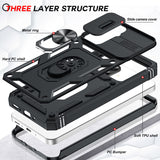LeYi for Samsung Galaxy A26 5G Phone Case: 2 X Screen Protector, Military-Grade, Magnetic Stand & Slide Camera Cover