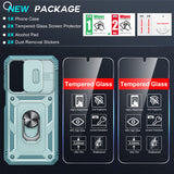 LeYi for Samsung Galaxy A26 5G Phone Case: Samsung Galaxy A26 Case with 2 Tempered Glass Screen Pro Maxtector, Slide Camera Cover, Ring Stand Holder, Heavy Duty Shockproof para Samsung Galaxy A26 Cover for Women Girl