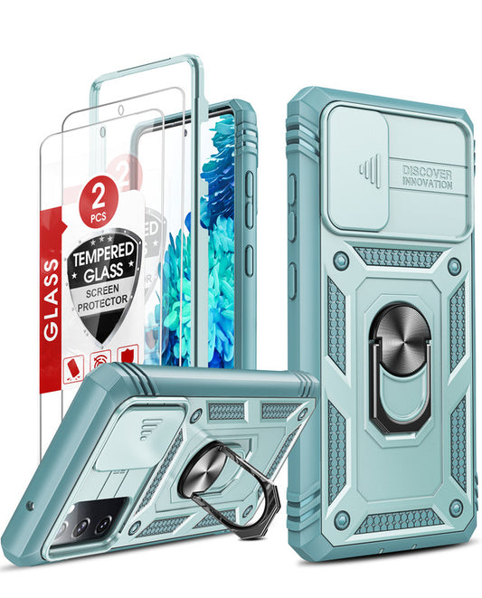 LeYi for Samsung Galaxy S20 FE-5G Phone Case: Samsung S20 FE 5G Case with Screen Protector X 2, Slide Camera Cover with Magnetic Stand, Heavy Duty Shockproof para S 20 FE Case for Women Girl