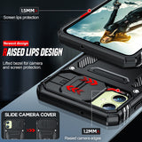 LeYi for Samsung Galaxy A05 Phone Case: with 2X Tempered Glass Screen Protector, Heavy Duty Shockproof Slide Camera Cover