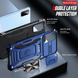 LeYi for Samsung Galaxy S20 Phone Case, with Camera Lens Cover Slider, Ring Stand Holder Military Grade Protective Shockproof Armour Cover for Samsung S20