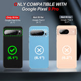 LeYi for Google Pixel 9 Pro Phone Case, with Camera Lens Cover Slider, Ring Stand Holder Military Grade Protective Shockproof Armour Cover for for Google Pixel 9 Pro