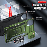 LeYi for Samsung Galaxy A06 Phone Case, with Camera Lens Cover Slider, Ring Stand Holder Military Grade Protective Shockproof Armour Cover for Samsung AO6