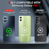 LeYi for Samsung Galaxy A06 Phone Case, with Camera Lens Cover Slider, Ring Stand Holder Military Grade Protective Shockproof Armour Cover for Samsung AO6