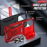 LeYi for Samsung Galaxy S25 Plus/+ Phone Case, with Camera Lens Cover Slider, Ring Stand Holder Military Grade Protective Shockproof Armour Cover for Samsung S25 Plus