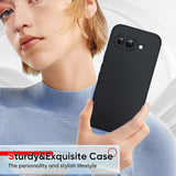 LeYi for Google Pixel 9A Cases, Pixel 9A Cover with Tempered Glass Screen Protectors, Soft Silicone Ultra Slim Shockproof Cover with Anti-Scratch Microfiber Lining Pixel 9A Case
