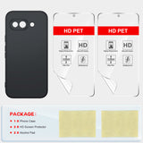 LeYi for Google Pixel 9A Cases, Pixel 9A Cover with Tempered Glass Screen Protectors, Soft Silicone Ultra Slim Shockproof Cover with Anti-Scratch Microfiber Lining Pixel 9A Case
