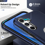 LeYi for Samsung Galaxy A35 5G Case with Glass Screen Protector and Lens Protector, Shockproof Heavy Duty Protective Slim Fit Samsung Galaxy A35 5G Cell Phone Case Cover with Rotatable Ring Holder Magnetic Kickstand for Women