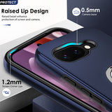 LeYi for Google Pixel 10A Case with Glass Screen Protector and Lens Protector, Shockproof Heavy Duty Protective Slim Fit Google Pixel 10A Cell Phone Case Cover with Rotatable Ring Holder Magnetic Kickstand for Women