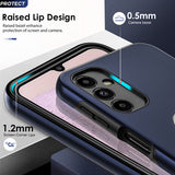 LeYi for Samsung Galaxy A14 5G Case with Glass Screen Protector, Shockproof Heavy Duty Protective Slim Fit Samsung Galaxy A14 5G Cell Phone Case Cover with Rotatable Ring Holder Magnetic Kickstand for Women
