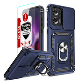 LeYi for Motorola-Moto G Stylus 5G 2024 Case: with Slide Camera Cover and Screen Protector, [Military-Grade] Cellphone Case Cover with Magnetic Ring Kickstand for Moto G Stylus 5G 2024