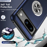 LeYi for Google Pixel 8 Case with Glass Screen Protector and Lens Protector, Shockproof Heavy Duty Protective Slim Fit Google Pixel 8 Cell Phone Case Cover with Rotatable Ring Holder Magnetic Kickstand for Women