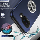 LeYi for Google Pixel 10A Case with Glass Screen Protector and Lens Protector, Shockproof Heavy Duty Protective Slim Fit Google Pixel 10A Cell Phone Case Cover with Rotatable Ring Holder Magnetic Kickstand for Women