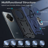 LeYi for Honor Magic 7 Lite 5G Case: Honour Magic 7 Lite Case with Tempered Glass Screen Protector, [Military-Grade] Shockproof Kickstand Phone Cover