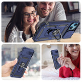 LeYi for iPhone 13 Phone Case: with Slide Camera Cover and Screen Protector, [Military-Grade] Cellphone Case Cover with Magnetic Ring Kickstand for iPhone 13