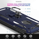 LeYi for iPhone 6/6S/7/8 Phone Case, iPhone 6/6S/7/8 Phone Case with Glass Screen Protector Replacement, Military-Grade Shockproof Magnetic Ring Stand Cell Android Case Cover