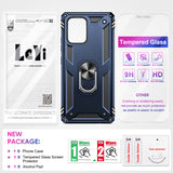 LeYi for Samsung Galaxy A71 5G Phone Case, Samsung A71 5G Phone Case with Glass Screen Protector Replacement, Military-Grade Shockproof Magnetic Ring Stand Cell Android Case Cover