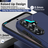 LeYi for Samsung Galaxy S26 Case with Glass Screen Protector and Lens Protector, Shockproof Heavy Duty Protective Slim Fit Samsung Galaxy S26 Cell Phone Case Cover with Rotatable Ring Holder Magnetic Kickstand for Women