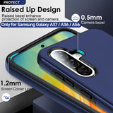 LeYi for Samsung Galaxy A56 5G Case with Glass Screen Protector and Lens Protector, Shockproof Heavy Duty Protective Slim Fit Samsung Galaxy A56 5G Cell Phone Case Cover with Rotatable Ring Holder Magnetic Kickstand for Women
