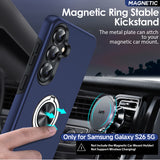 LeYi for Samsung Galaxy S26 Case with Glass Screen Protector and Lens Protector, Shockproof Heavy Duty Protective Slim Fit Samsung Galaxy S26 Cell Phone Case Cover with Rotatable Ring Holder Magnetic Kickstand for Women