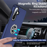 LeYi for Samsung Galaxy A56 5G Case with Glass Screen Protector and Lens Protector, Shockproof Heavy Duty Protective Slim Fit Samsung Galaxy A56 5G Cell Phone Case Cover with Rotatable Ring Holder Magnetic Kickstand for Women