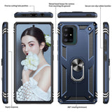 LeYi for Samsung Galaxy A71 5G Phone Case, Samsung A71 5G Phone Case with Glass Screen Protector Replacement, Military-Grade Shockproof Magnetic Ring Stand Cell Android Case Cover