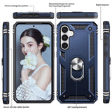 LeYi for Samsung Galaxy S23 FE Phone Case, Samsung S23 FE Phone Case with Glass Screen Protector Replacement, Military-Grade Shockproof Magnetic Ring Stand Cell Android Case Cover