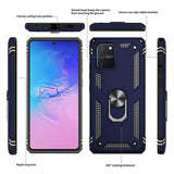 LeYi for Samsung Galaxy S10 Lite/A91/M80S Case with Glass Screen Protector Replacement, Military-Grade Shockproof Magnetic Ring Stand Cell Android Case Cover