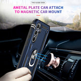 LeYi for Samsung Galaxy A35 5G Case with Glass Screen Protector Replacement, Military-Grade Shockproof Magnetic Ring Stand Cell Android Case Cover